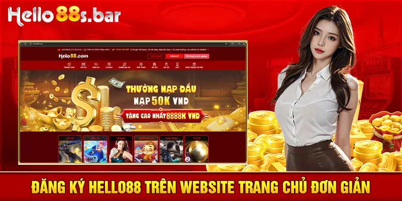 Đăng ký HELLO88 trên website trang chủ đơn giản